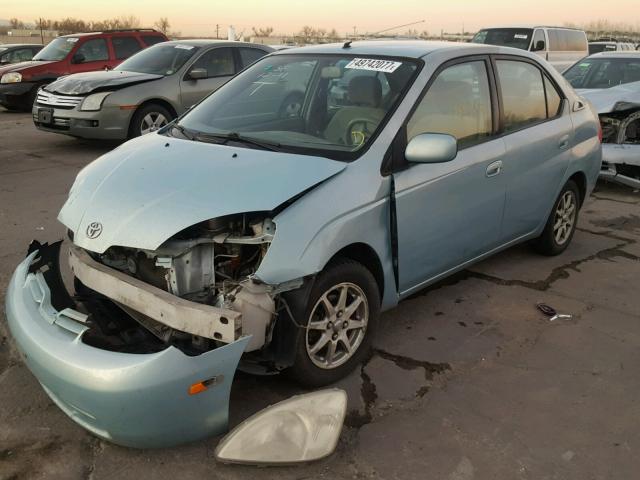 JT2BK12U710024749 - 2001 TOYOTA PRIUS GREEN photo 2