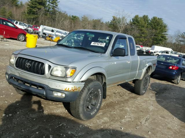 5TEWN72N21Z804329 - 2001 TOYOTA TACOMA XTR SILVER photo 2