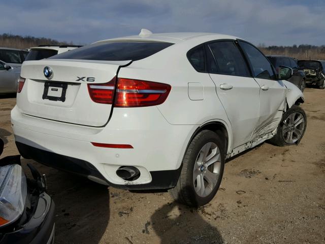 5UXFG2C50E0H11103 - 2014 BMW X6 XDRIVE3 WHITE photo 4