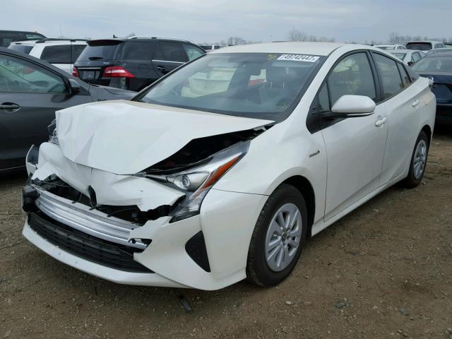 JTDKBRFU3G3512197 - 2016 TOYOTA PRIUS WHITE photo 2