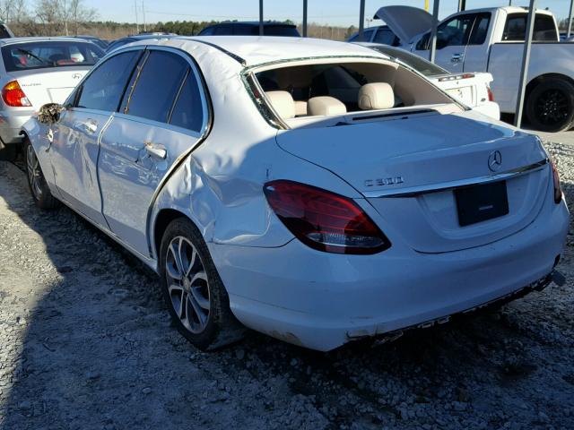 55SWF4JB0FU071126 - 2015 MERCEDES-BENZ C 300 WHITE photo 3