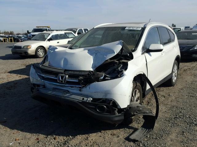 5J6RM4H7XEL099396 - 2014 HONDA CR-V EXL WHITE photo 2