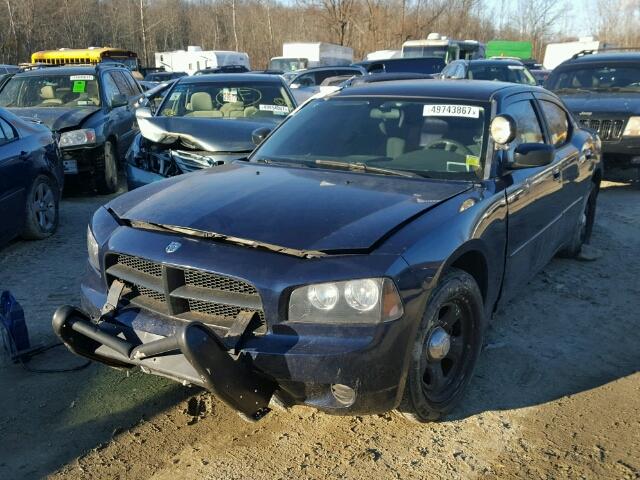 2B3KA43G68H315206 - 2008 DODGE CHARGER BLUE photo 2