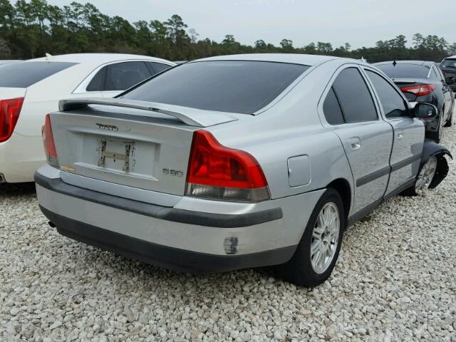 YV1RS61T232275336 - 2003 VOLVO S60 SILVER photo 4