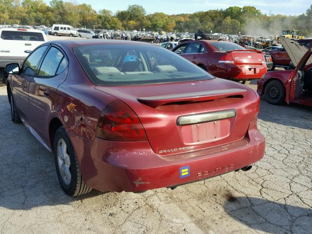 2G2WP522451151439 - 2005 PONTIAC GRAND PRIX MAROON photo 3