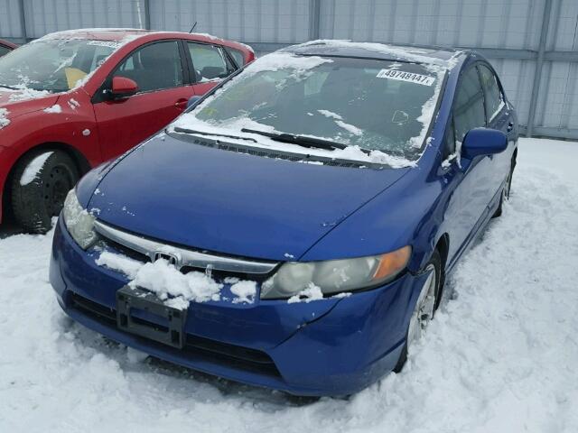 2HGFA16856H023550 - 2006 HONDA CIVIC EX BLUE photo 2