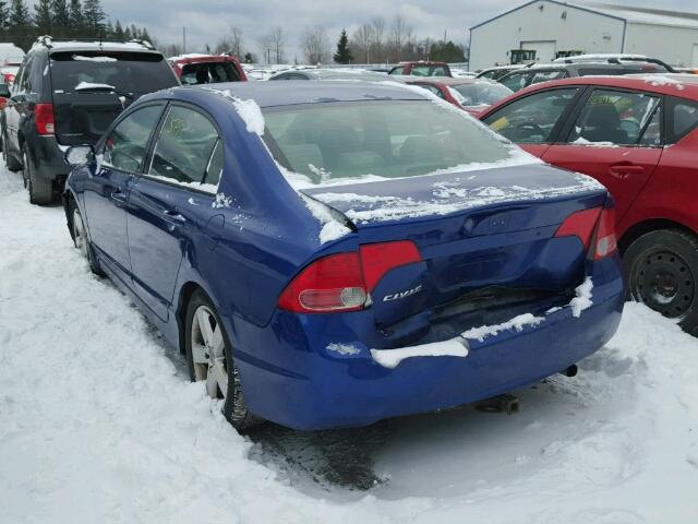 2HGFA16856H023550 - 2006 HONDA CIVIC EX BLUE photo 3