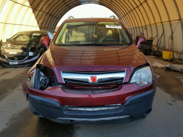 3GSCL33P38S687675 - 2008 SATURN VUE XE BURGUNDY photo 9