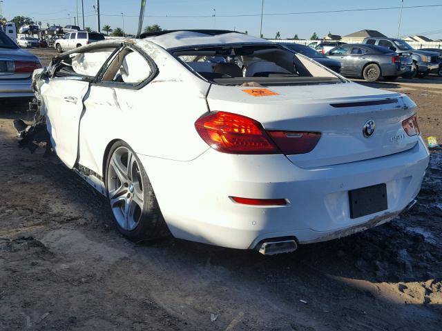 WBAYM9C53DDW20002 - 2013 BMW 650 I WHITE photo 3