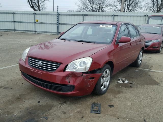 KNAGE123785203380 - 2008 KIA OPTIMA LX RED photo 2