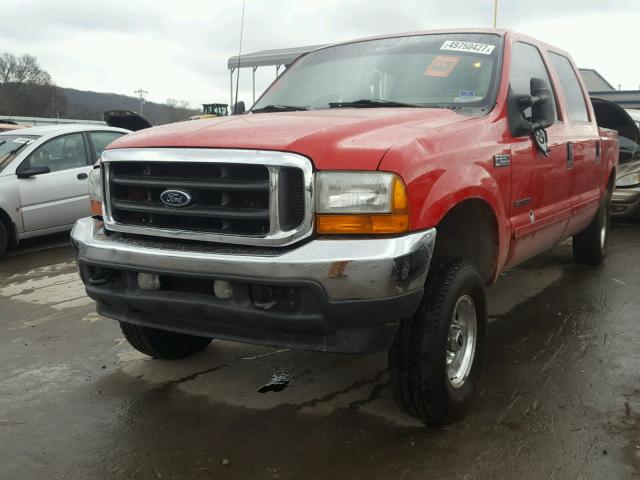 1FTNW21F71ED21864 - 2001 FORD F250 SUPER RED photo 2