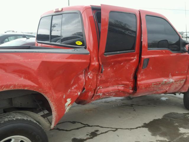 1FTNW21F71ED21864 - 2001 FORD F250 SUPER RED photo 9