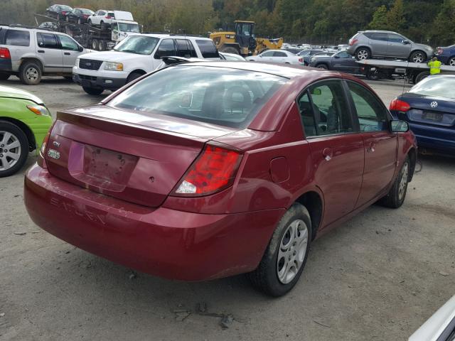 1G8AJ52F04Z186537 - 2004 SATURN ION LEVEL MAROON photo 4
