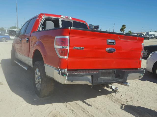 1FTFW1CT7CKD92861 - 2012 FORD F150 SUPER RED photo 3