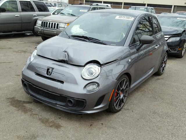 3C3CFFFH3CT313907 - 2012 FIAT 500 ABARTH GRAY photo 2