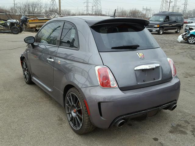 3C3CFFFH3CT313907 - 2012 FIAT 500 ABARTH GRAY photo 3