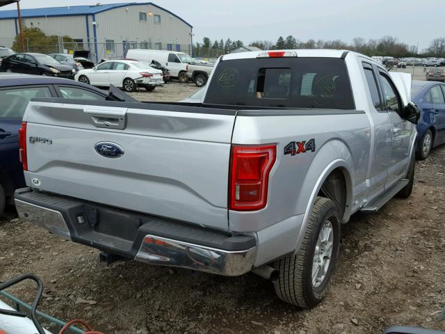 1FTEX1EP1GFB80531 - 2016 FORD F150 SUPER SILVER photo 4