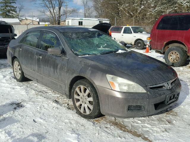 1HGCM66867A056046 - 2007 HONDA ACCORD EX GRAY photo 1