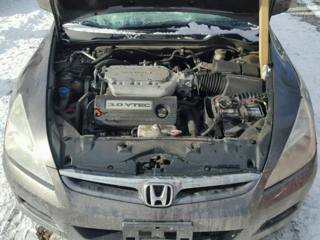 1HGCM66867A056046 - 2007 HONDA ACCORD EX GRAY photo 7