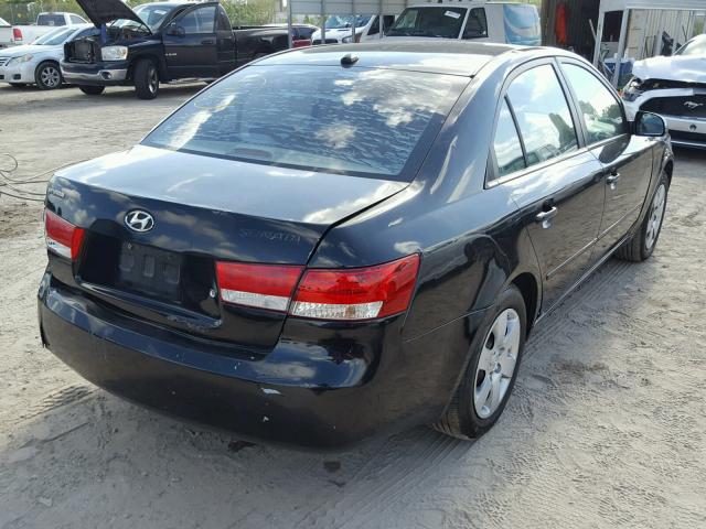 5NPET46CX8H351101 - 2008 HYUNDAI SONATA GLS BLACK photo 4