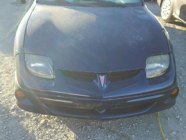 1G2JB12F527487734 - 2002 PONTIAC SUNFIRE SE BLUE photo 7