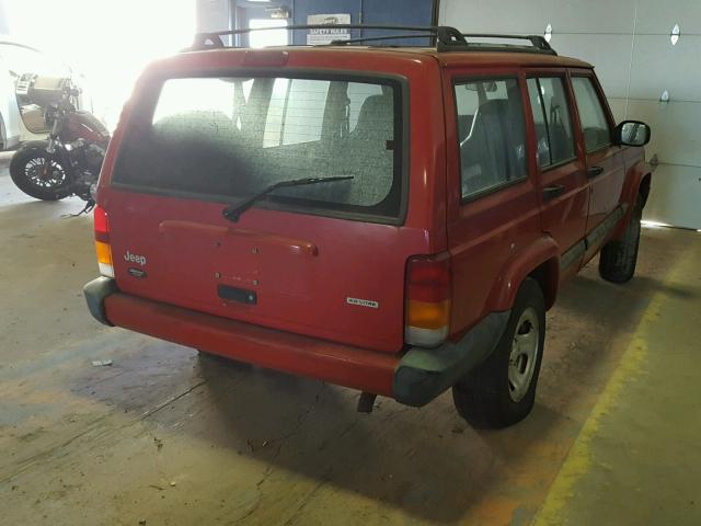 1J4FT48S81L511982 - 2001 JEEP CHEROKEE S RED photo 4