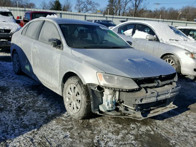 3VW2K7AJ2EM391608 - 2014 VOLKSWAGEN JETTA BASE SILVER photo 1