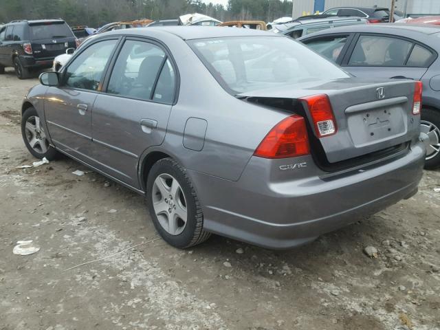 2HGES26704H541049 - 2004 HONDA CIVIC EX GRAY photo 3