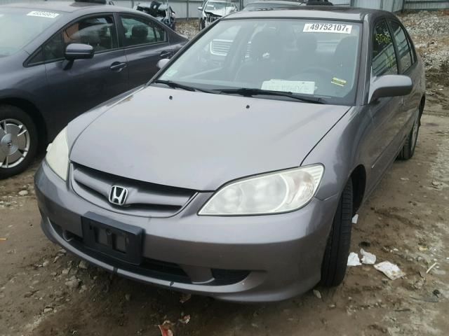 2HGES26704H541049 - 2004 HONDA CIVIC EX GRAY photo 9