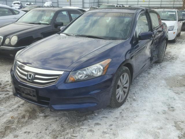 1HGCP2F80BA102558 - 2011 HONDA ACCORD EXL BLUE photo 2