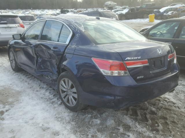 1HGCP2F80BA102558 - 2011 HONDA ACCORD EXL BLUE photo 3