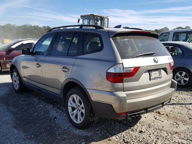 WBXPC934X9WJ27070 - 2009 BMW X3 XDRIVE3 BEIGE photo 3