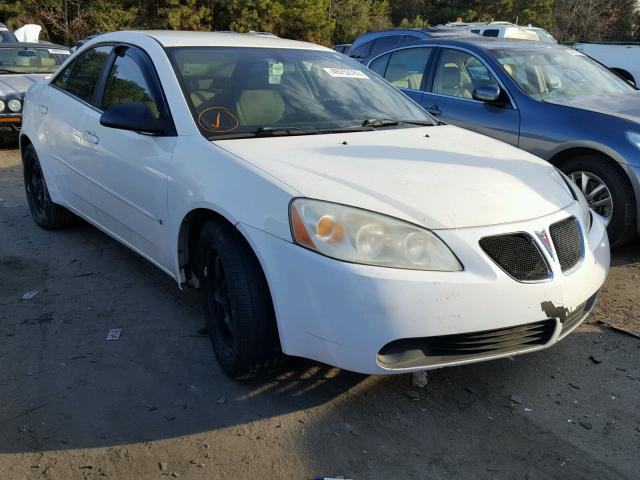 1G2ZG58B874122098 - 2007 PONTIAC G6 BASE WHITE photo 1