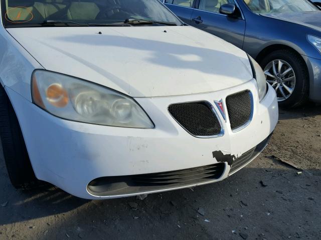 1G2ZG58B874122098 - 2007 PONTIAC G6 BASE WHITE photo 9