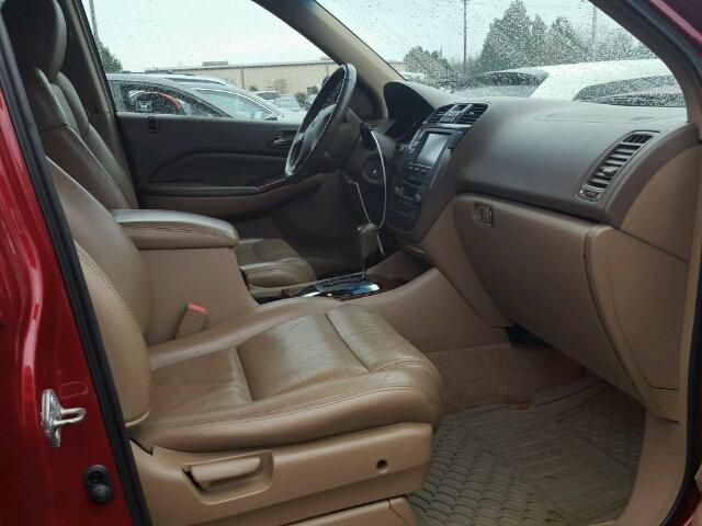 2HNYD18266H516607 - 2006 ACURA MDX RED photo 5