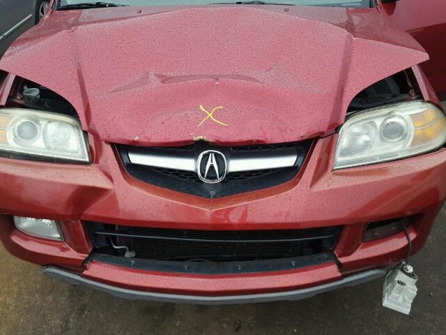 2HNYD18266H516607 - 2006 ACURA MDX RED photo 7