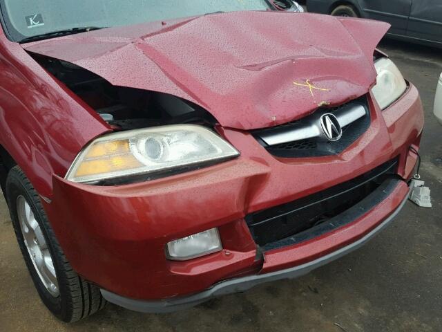 2HNYD18266H516607 - 2006 ACURA MDX RED photo 9