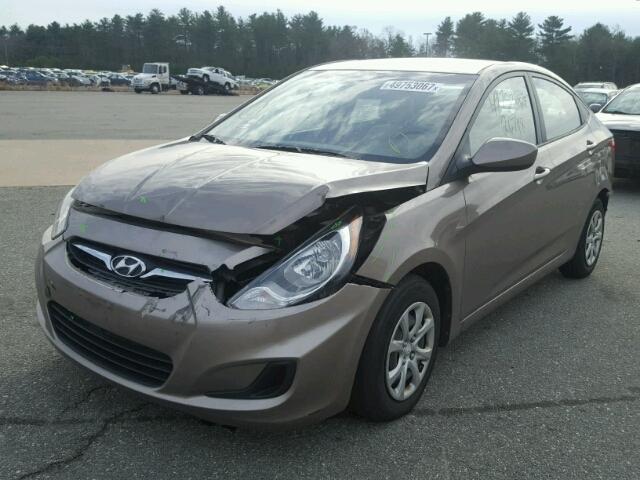 KMHCT4AE3CU250430 - 2012 HYUNDAI ACCENT GLS TAN photo 2