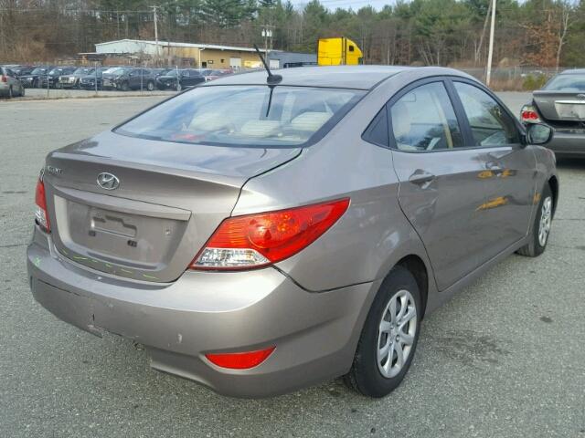 KMHCT4AE3CU250430 - 2012 HYUNDAI ACCENT GLS TAN photo 4