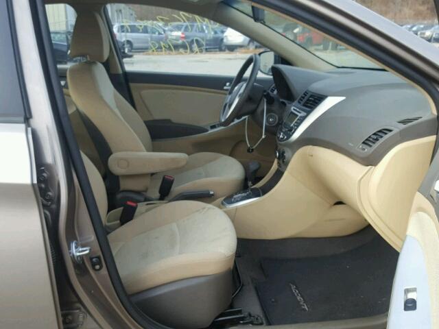 KMHCT4AE3CU250430 - 2012 HYUNDAI ACCENT GLS TAN photo 5