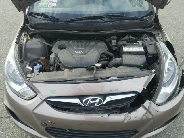 KMHCT4AE3CU250430 - 2012 HYUNDAI ACCENT GLS TAN photo 7