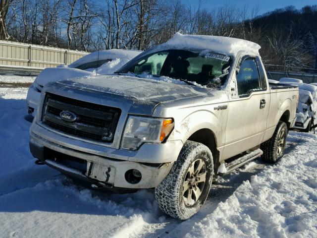 1FTMF1EF4DFA78397 - 2013 FORD F150 SILVER photo 2