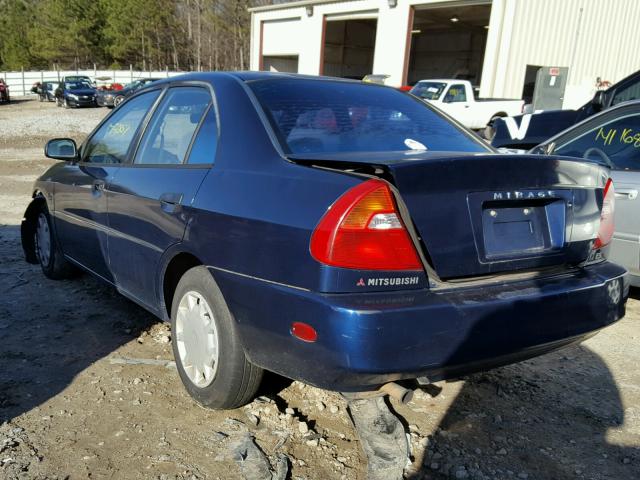 JA3AY26C91U002929 - 2001 MITSUBISHI MIRAGE ES BLUE photo 3