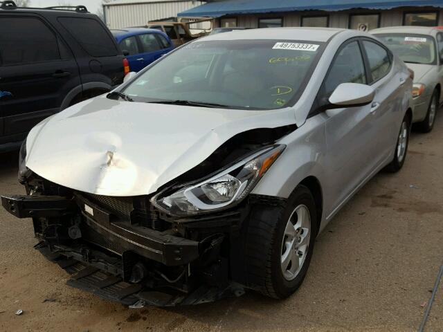 KMHDH4AE9EU184720 - 2014 HYUNDAI ELANTRA SE SILVER photo 2