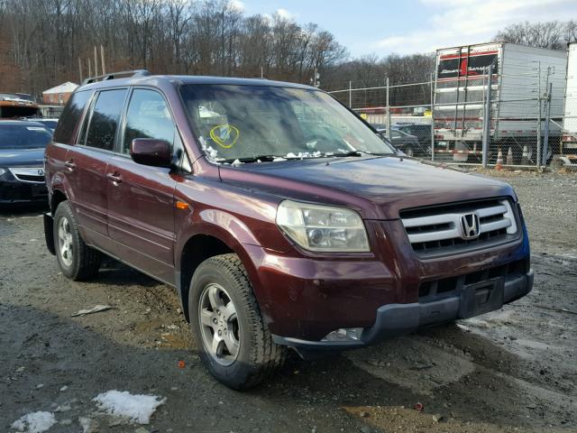 5FNYF18598B037522 - 2008 HONDA PILOT EXL MAROON photo 1