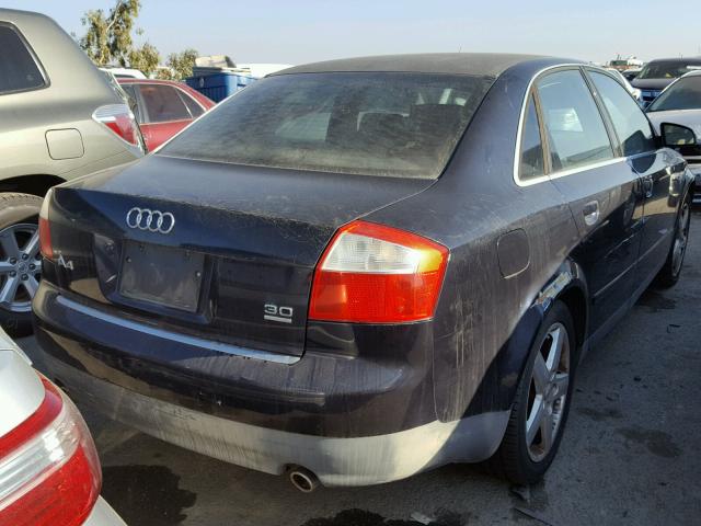 WAULT68E83A344713 - 2003 AUDI A4 3.0 QUA BLUE photo 4