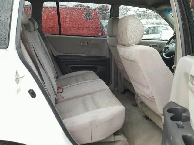 JTEGF21AX10026120 - 2001 TOYOTA HIGHLANDER WHITE photo 6