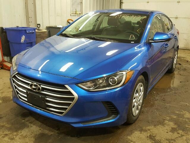 5NPD74LF7HH209397 - 2017 HYUNDAI ELANTRA SE BLUE photo 2