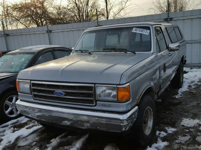 1FTEF14Y0KLA53566 - 1989 FORD F150 GRAY photo 2