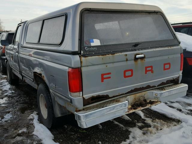 1FTEF14Y0KLA53566 - 1989 FORD F150 GRAY photo 3